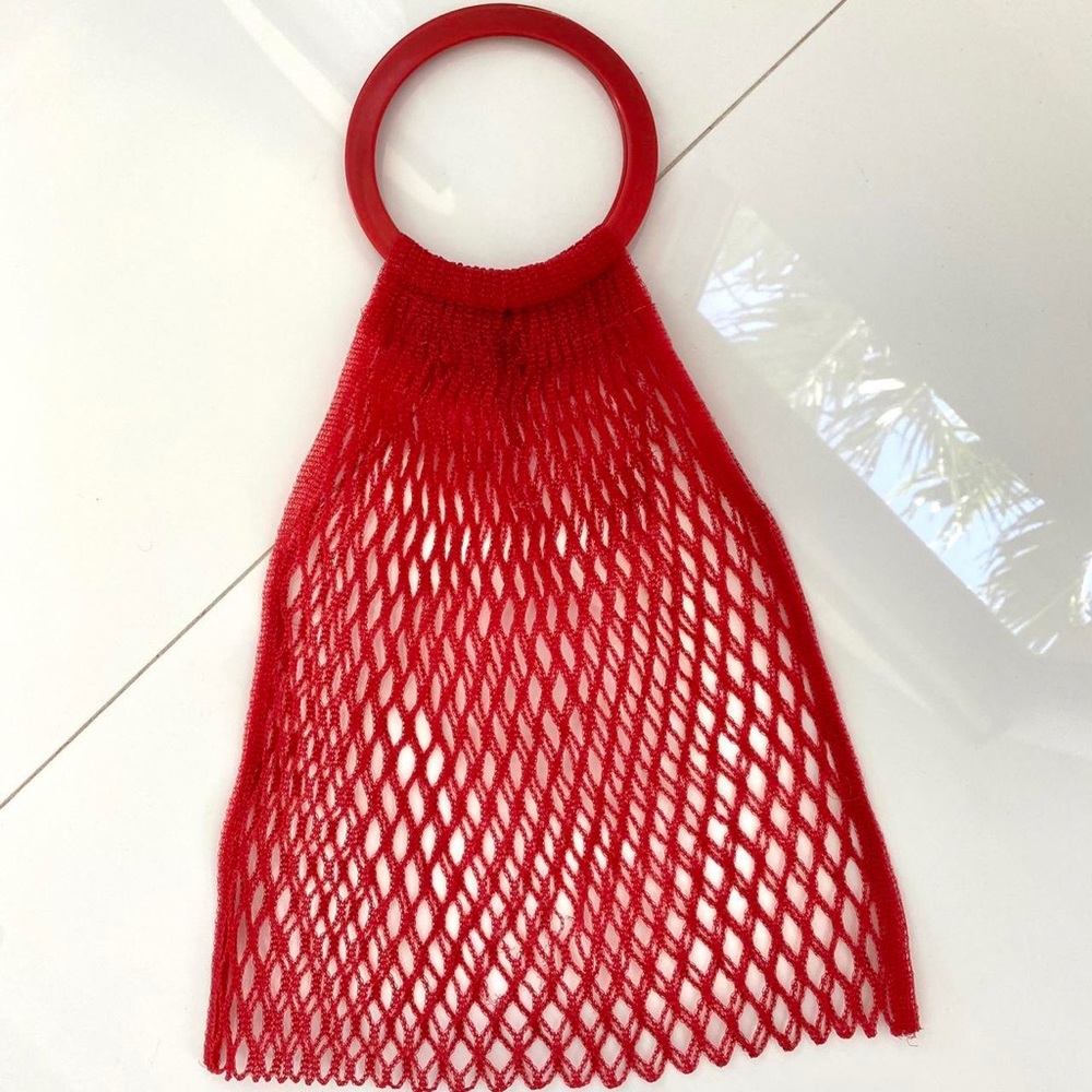 Vintage sheer red handbag